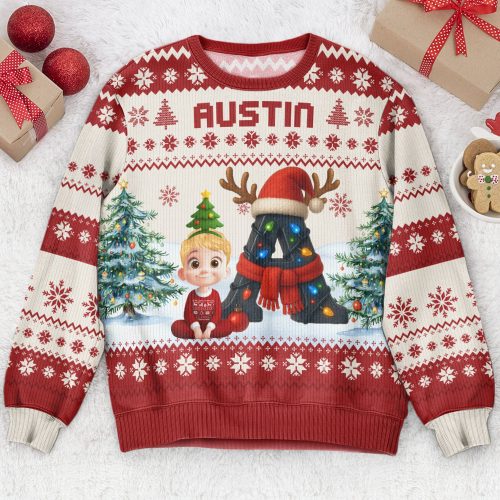 Kid Name Alphabet - Personalized Ugly Sweater