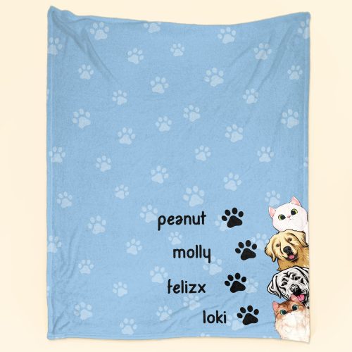 Peeking Pets - Personalized Blanket Big Size