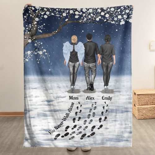 You Never Walk Alone I’m Always With You - Personalized Blanket Big Size